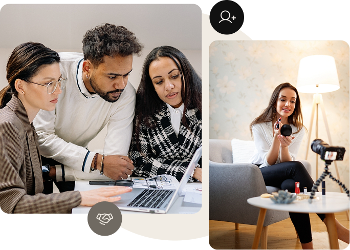 Team discussing creator shortlist