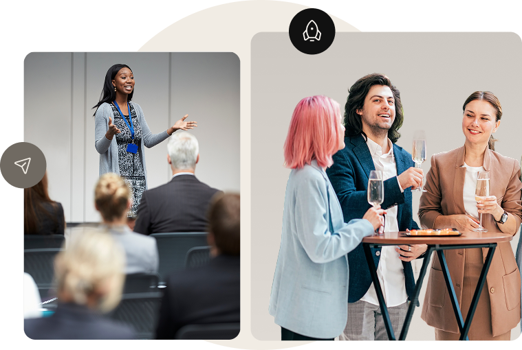 Event team coordinating on-site activations