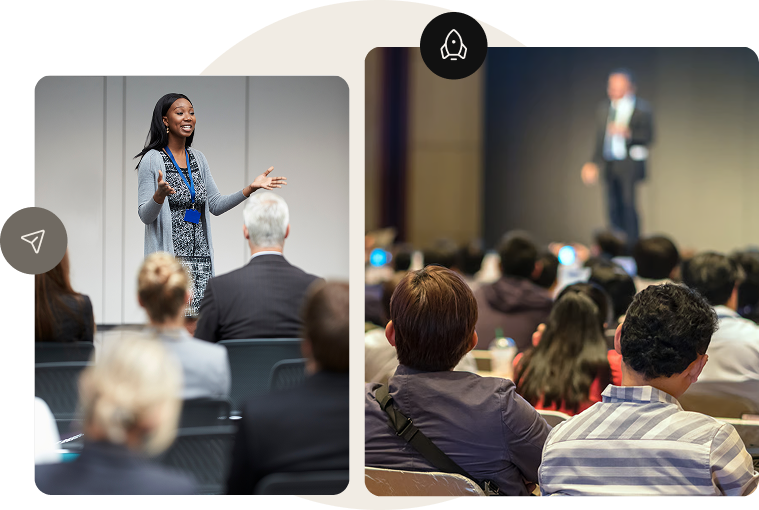 Conference audience and keynote session